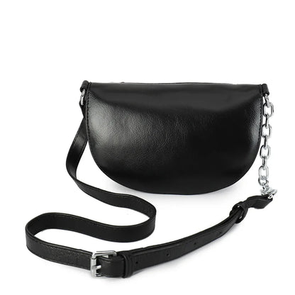 Genuine Leather Waist Casual Versatile Large Capacity Chest Chain Cross-body Bag