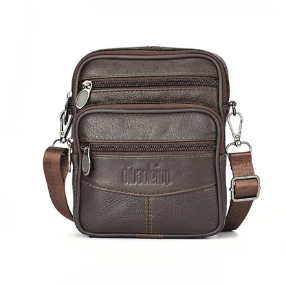 Genuine Leather Waist bag Man Small Purses and handbags Male Fashion Shoulder Bags Mini crossbody bags cell phone pouch