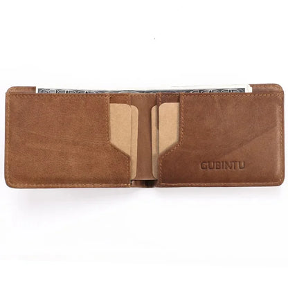 Genuine Leather Wallets For Men Coin Purse Vintage Vertical Short Multi Function ID Credit Card Holder Money Bag men's wallet