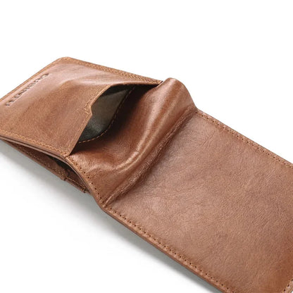 Genuine Leather Wallets For Men Coin Purse Vintage Vertical Short Multi Function ID Credit Card Holder Money Bag men's wallet