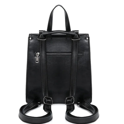 Genuine Leather Women Backpack Book School Laptop Bag Travel Oil Wax Cowhide Fashion One Shoulder Camputer Bags Daypack Rucksack