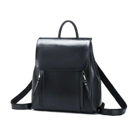 Genuine Leather Women Backpack Rucksack Cross body Shoulder Bag Girls School Female Natural Skin Book Laptop Messenger Bags