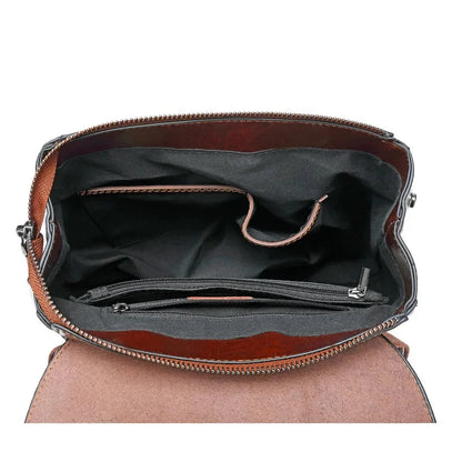 Genuine Leather Women Backpack Rucksack Cross body Shoulder Bag Girls School Female Natural Skin Book Laptop Messenger Bags