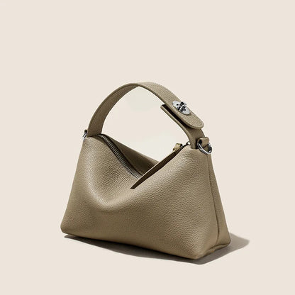 Genuine Leather Women Bags 2024 New Tote Fashion Casual All-match Large Capacity Handbags Female Solid Simple Elegant Purses