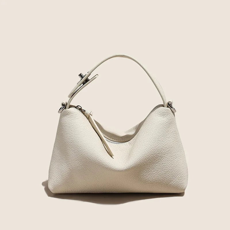 Genuine Leather Women Bags 2024 New Tote Fashion Casual All-match Large Capacity Handbags Female Solid Simple Elegant Purses
