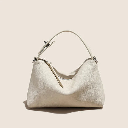 Genuine Leather Women Bags 2024 New Tote Fashion Casual All-match Large Capacity Handbags Female Solid Simple Elegant Purses