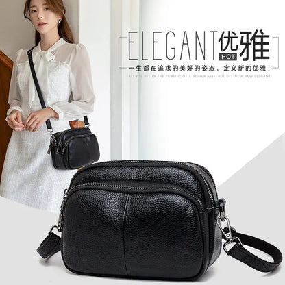 Genuine Leather Women Crossbody Bag Fashion Cowhide  Ladies Shoulder Bags High Quality Female Handbags Designer Female Totes Bag