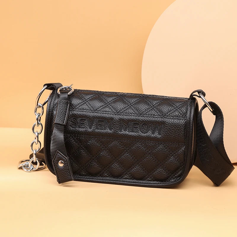 Genuine Leather Women Handbag Designer Ladies Shoulder Bag Cow Leather Crossbody Bags For Women 2022 Solid Color Female Tote Sac