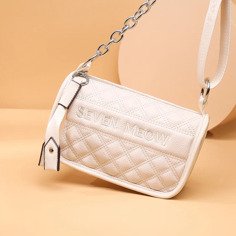 Genuine Leather Women Handbag Designer Ladies Shoulder Bag Cow Leather Crossbody Bags For Women 2022 Solid Color Female Tote Sac