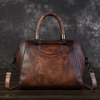 Genuine Leather Women Handbag Messenger Top Handle Bag Retro Trend Pillow Vintage Cowhide Female Shoulder Cross body Tote Bags
