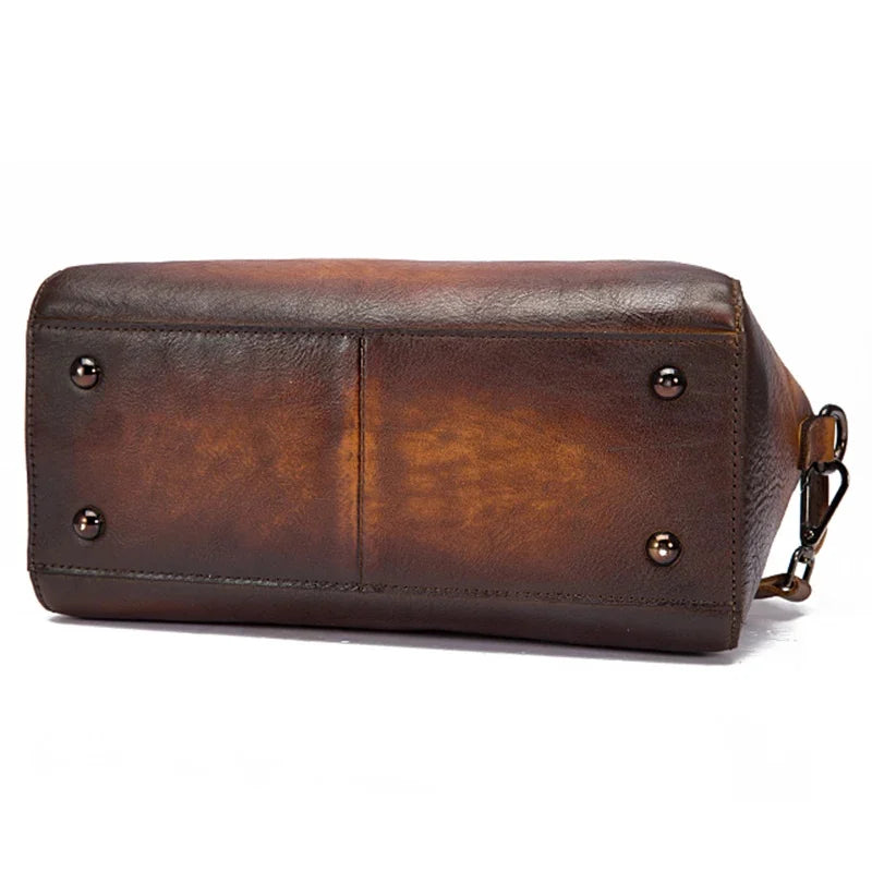 Genuine Leather Women Handbag Messenger Top Handle Bag Retro Trend Pillow Vintage Cowhide Female Shoulder Cross body Tote Bags