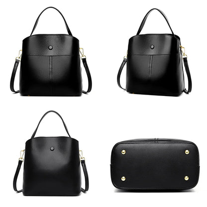 Genuine Leather Women Handbags Designer Shoulder Bags Cow Leather Handbags 3 Layer Pocket Crossbody Bags For Women 2022 Tote Bag