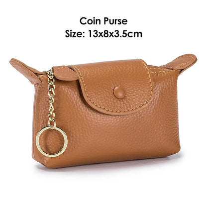 Genuine Leather Women Mini handbags and Purse for Girls Small Shoulder Bags Lady Small Crossbody Bag Mobile Phone Bolso Mujer
