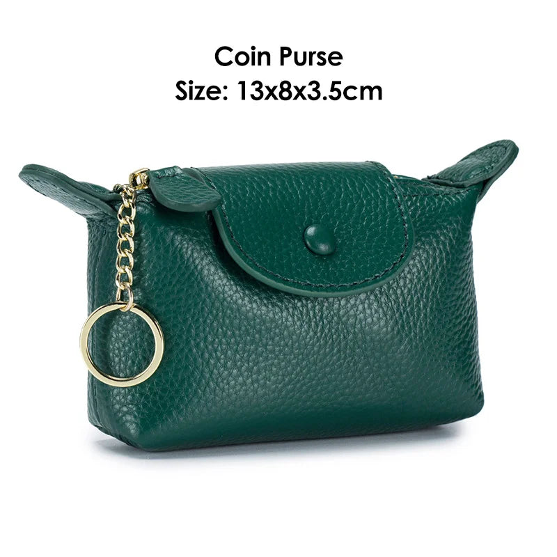 Genuine Leather Women Mini handbags and Purse for Girls Small Shoulder Bags Lady Small Crossbody Bag Mobile Phone Bolso Mujer