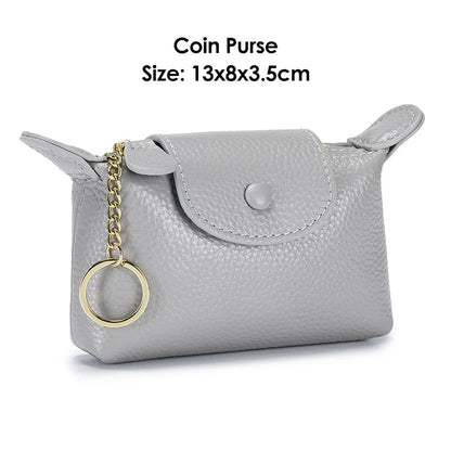 Genuine Leather Women Mini handbags and Purse for Girls Small Shoulder Bags Lady Small Crossbody Bag Mobile Phone Bolso Mujer