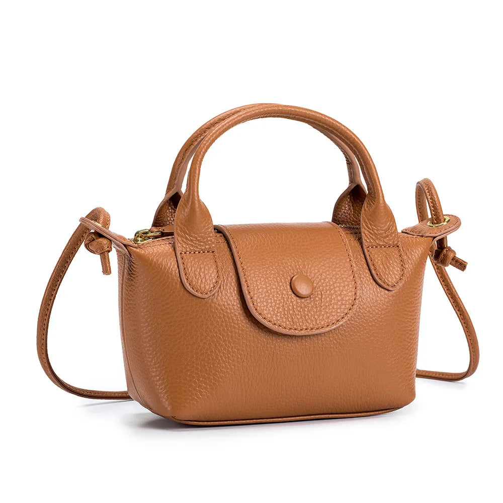 Genuine Leather Women Mini handbags and Purse for Girls Small Shoulder Bags Lady Small Crossbody Bag Mobile Phone Bolso Mujer