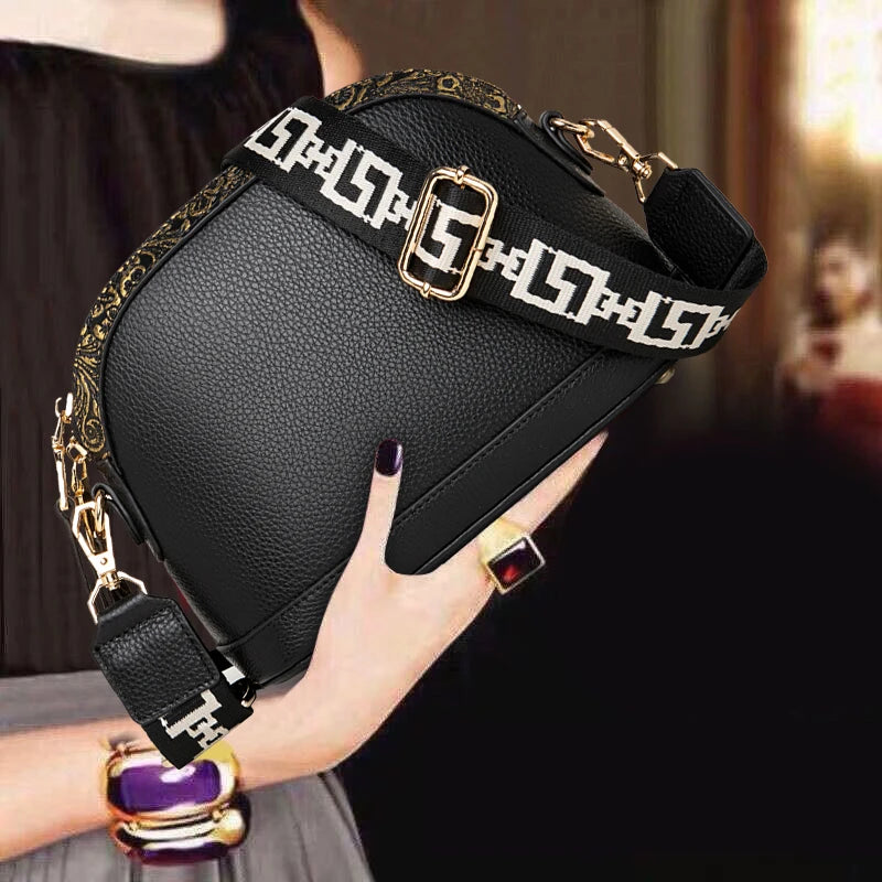 Genuine Leather Women Shoulder Messenger Bags Designer Shell Cowhide Tote Bag for Women 2022 Fashion Luxury Ladies Handbags Sac