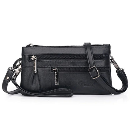 Genuine Leather Women Strap Shoulder Casual Female Crossbody Messenger Luxury Ladies Purses Phone Bag