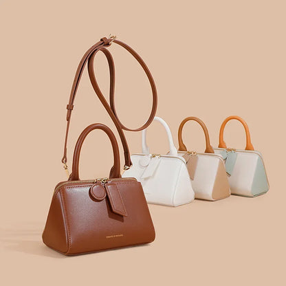 Genuine Leather Women's Bag Crossbody Bag Niche Triangle Spring Style Women's Handbag Luxury Designer Handbag