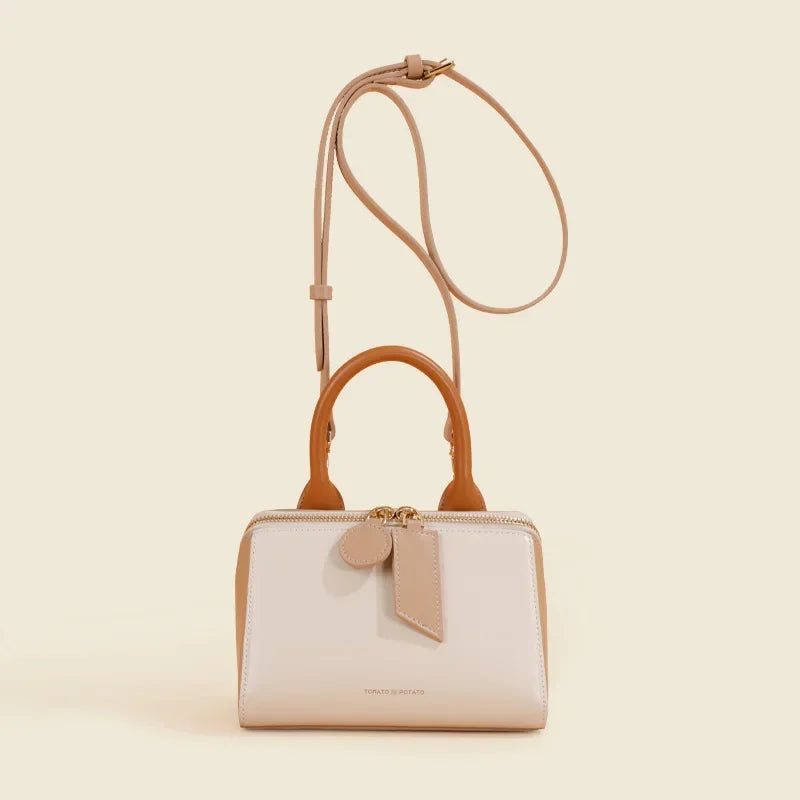 Genuine Leather Women's Bag Crossbody Bag Niche Triangle Spring Style Women's Handbag Luxury Designer Handbag