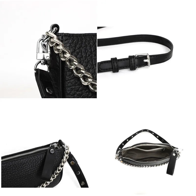 Genuine Leather Women's Bag High Quality Cowhide Handbags Women Shoulder Bag High-capacity Designer Messenger Bags Luxury Packet