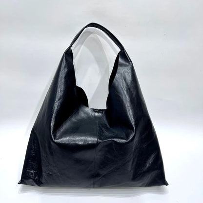 Genuine Leather Women's Bag Large Capacity Cowhide Shoulder Bag High Quality Retro Tote Handbags Casual All-match Fashion Bolsos