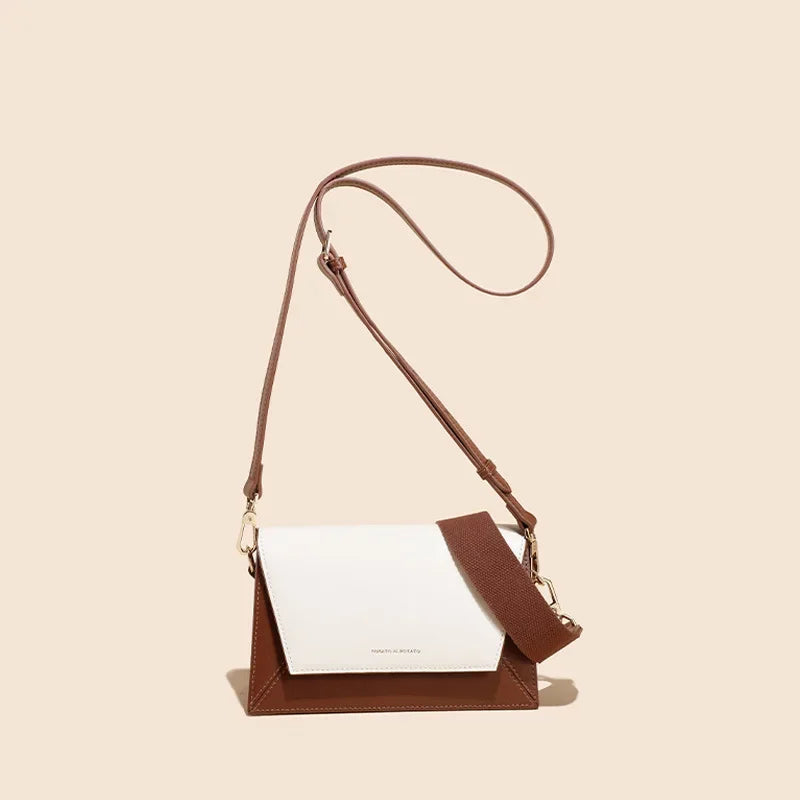 Genuine Leather Women's Bag Small Square Bag Crossbody Bag Color Matching Spring Style Luxury Designer Handbag Bolso Mujer