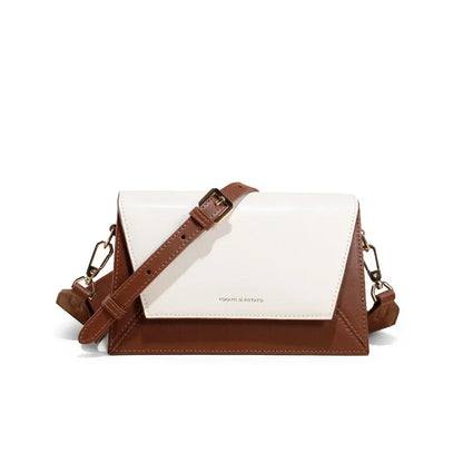 Genuine Leather Women's Bag Small Square Bag Crossbody Bag Color Matching Spring Style Luxury Designer Handbag Bolso Mujer