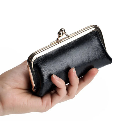 Genuine Leather Zero Wallet Women's Fashion Storage Coin Mini Mouth Red Small Clip Bag
