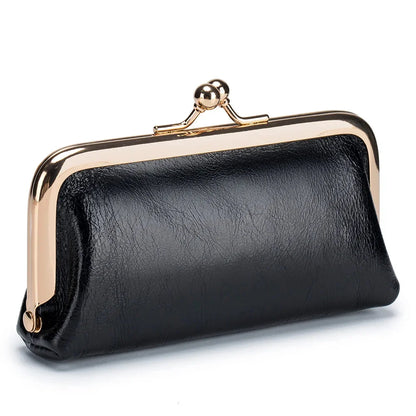 Genuine Leather Zero Wallet Women's Fashion Storage Coin Mini Mouth Red Small Clip Bag