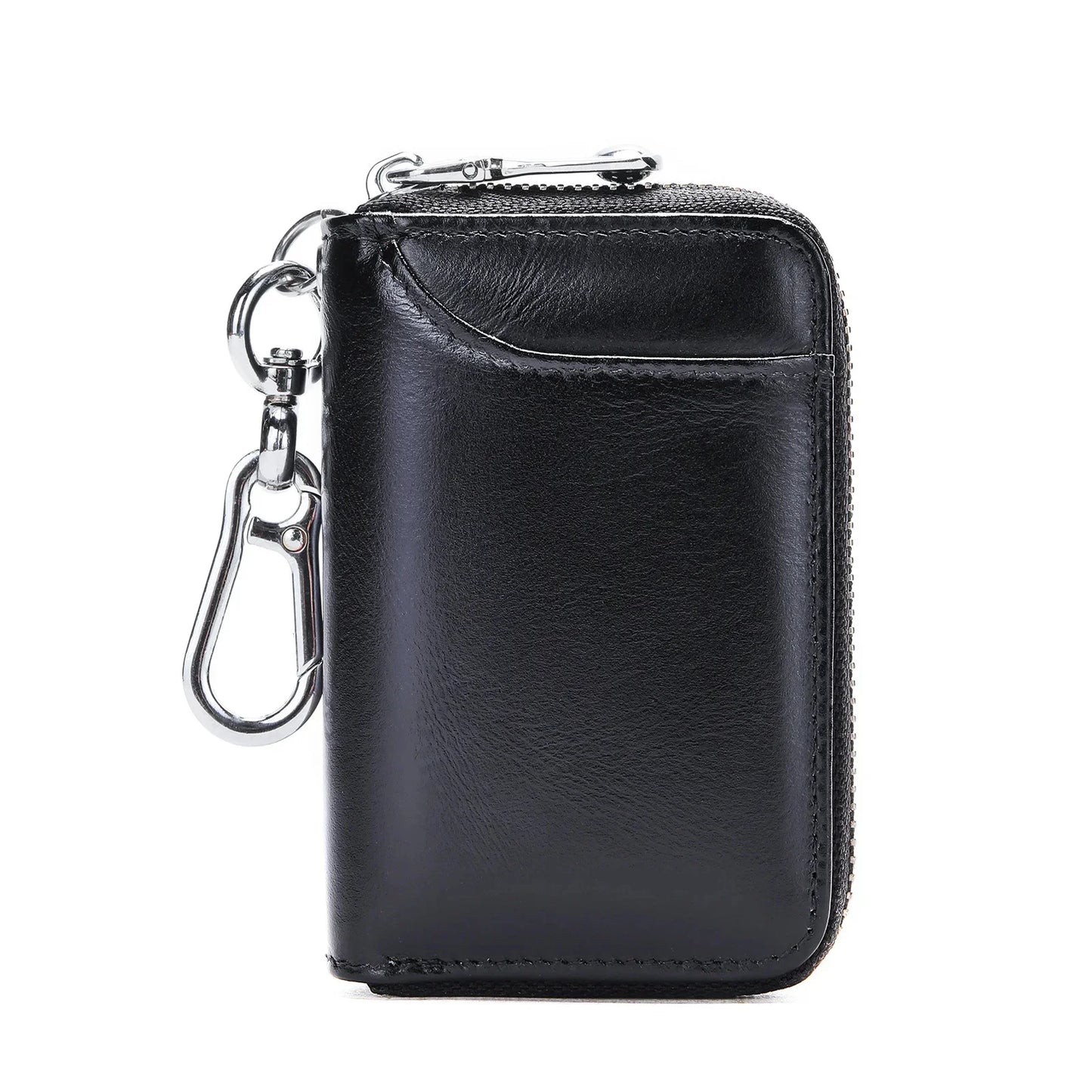 Genuine Leather chain Men Holder Organizer Pouch Coin Purse Cow Split Car Wallet Housekeeper Key Case Mini Card Bag