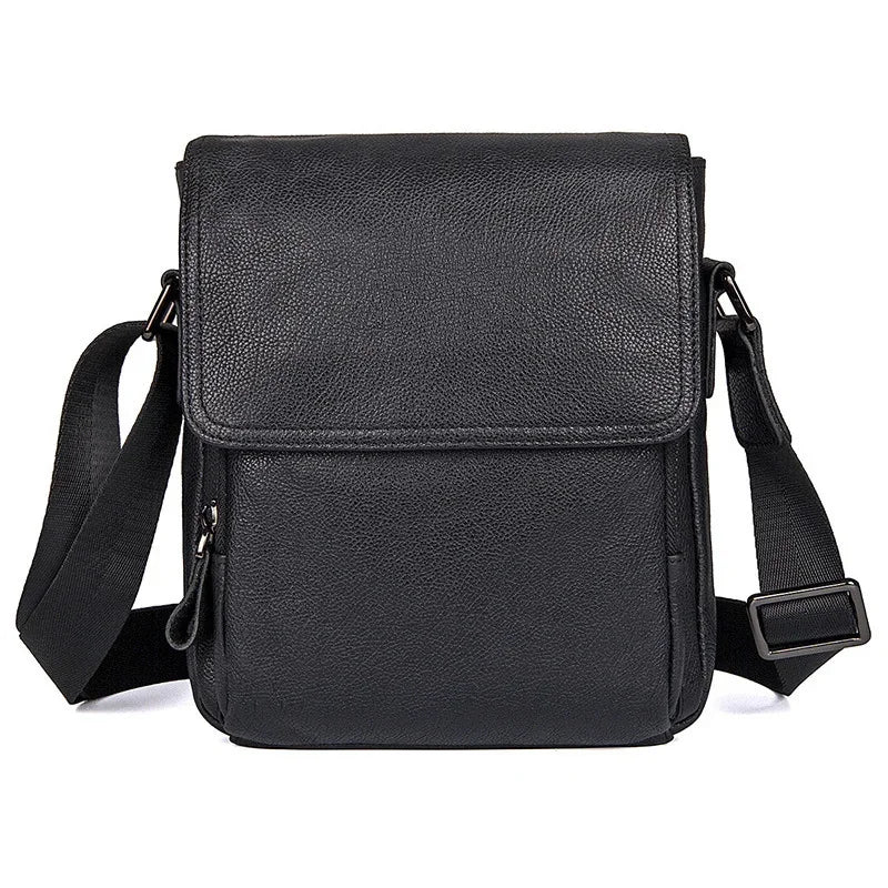 Genuine Leather shoulder Men Crossbody Bag Designer Natural cowhide Shoulder Bags Vintage Small Flap Pocket Handbag