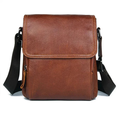 Genuine Leather shoulder Men Crossbody Bag Designer Natural cowhide Shoulder Bags Vintage Small Flap Pocket Handbag