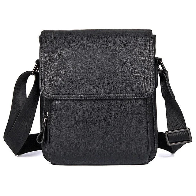 Genuine Leather shoulder Men Crossbody Bag Designer Natural cowhide Shoulder Bags Vintage Small Flap Pocket Handbag
