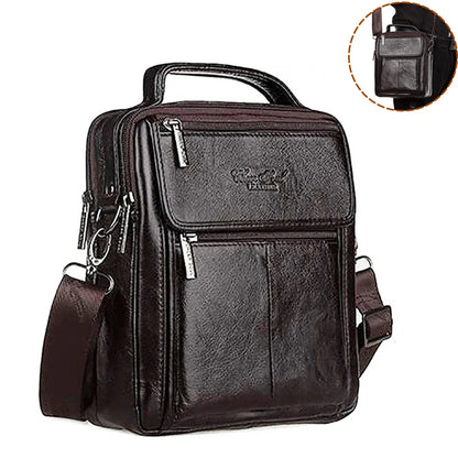 Genuine Leather top-handle s Male Shoulder Cross body s Messenger Small Flap Casual Handbags Men Tote Bag