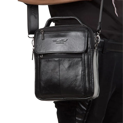 Genuine Leather top-handle s Male Shoulder Cross body s Messenger Small Flap Casual Handbags Men Tote Bag