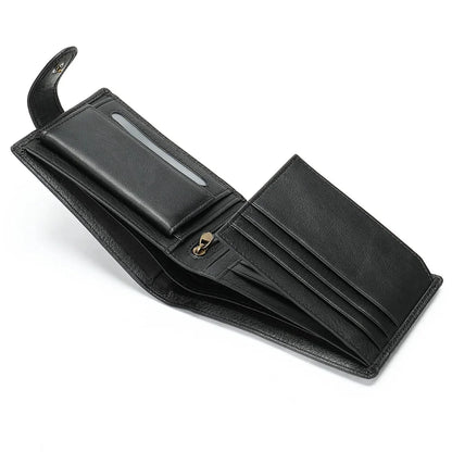 Genuine Men Wallets Cow Leather Solid Sample Style Zipper Purse Man Card Horders Famous Brand High Quality Male Wallet