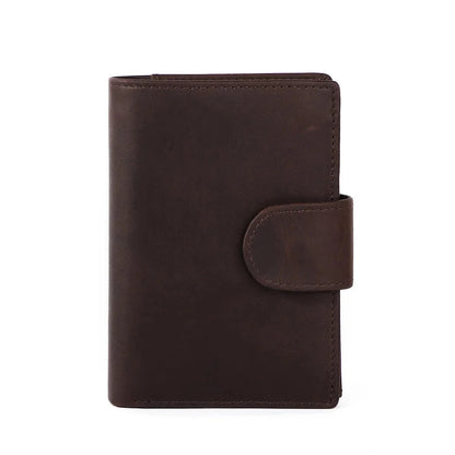 Genuine Men's Wallet Retro Crazy Horse Cowhide Man's Bag Coin Purse Money Credit Card Business Casual Short Leather Clip