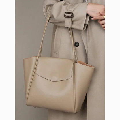 Genuine New Summer Soft Leather Tote Women's Capacity Advanced One Shoulder Cowhide Large Bag