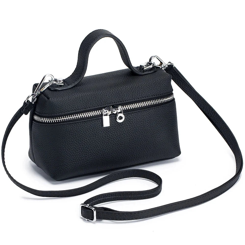 Genuine Top Handle for Women Leather Purses Tote Satchel Handbags Cowhide Shoulder Designer Crossbody Bags