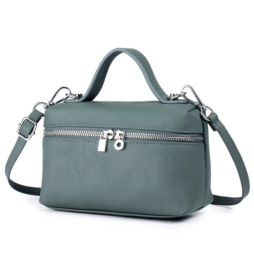 Genuine Top Handle for Women Leather Purses Tote Satchel Handbags Cowhide Shoulder Designer Crossbody Bags
