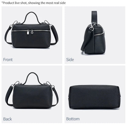 Genuine Top Handle for Women Leather Purses Tote Satchel Handbags Cowhide Shoulder Designer Crossbody Bags