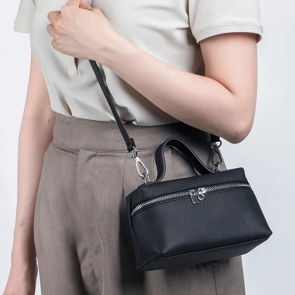 Genuine Top Handle for Women Leather Purses Tote Satchel Handbags Cowhide Shoulder Designer Crossbody Bags