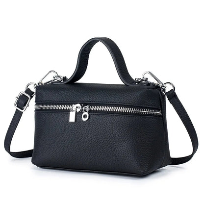 Genuine Top Handle for Women Leather Purses Tote Satchel Handbags Cowhide Shoulder Designer Crossbody Bags