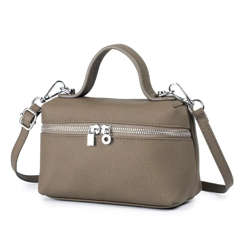 Genuine Top Handle for Women Leather Purses Tote Satchel Handbags Cowhide Shoulder Designer Crossbody Bags