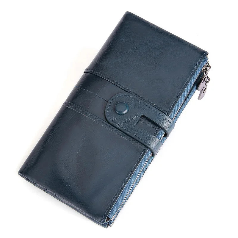 Genuine Wallets Fashion Long Leather Top Quality Card Holder Classic Female Purse Zipper Brand Wallet For Women