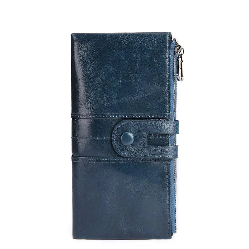 Genuine Wallets Fashion Long Leather Top Quality Card Holder Classic Female Purse Zipper Brand Wallet For Women