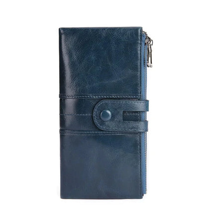 Genuine Wallets Fashion Long Leather Top Quality Card Holder Classic Female Purse Zipper Brand Wallet For Women