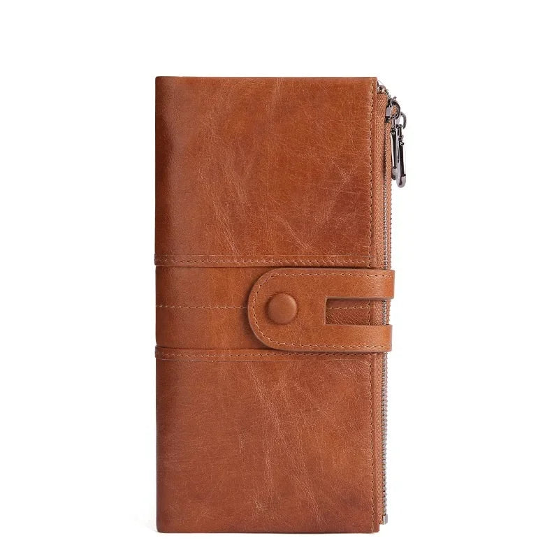 Genuine Wallets Fashion Long Leather Top Quality Card Holder Classic Female Purse Zipper Brand Wallet For Women