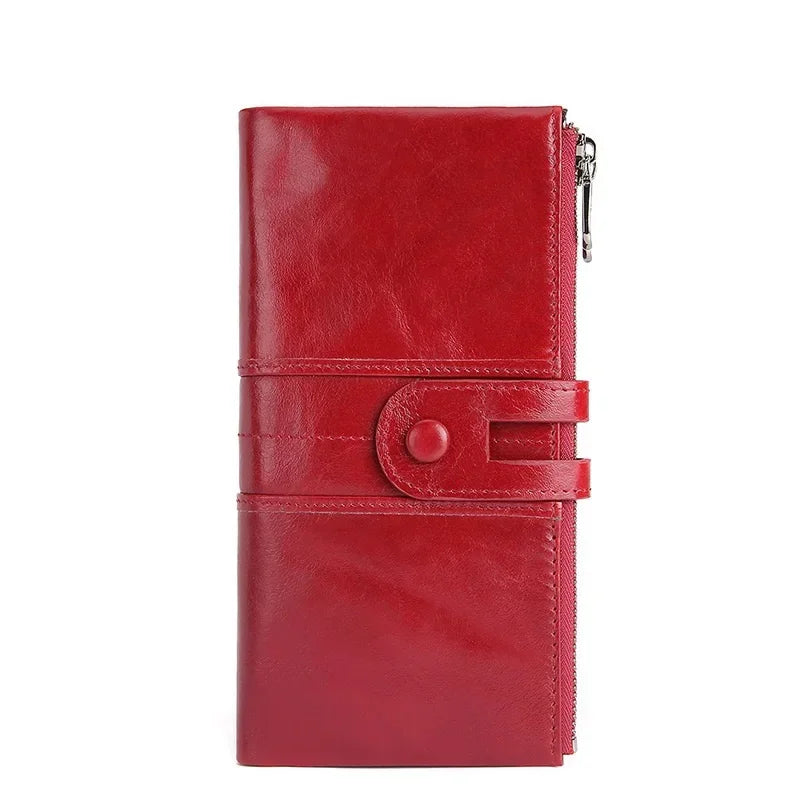 Genuine Wallets Fashion Long Leather Top Quality Card Holder Classic Female Purse Zipper Brand Wallet For Women